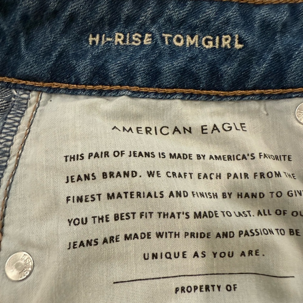American Eagle Outfitters High Rise Tomgirl Jeans - Blue